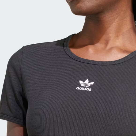 Adidas Cropped Ribbed Top - Picture 3 of 5